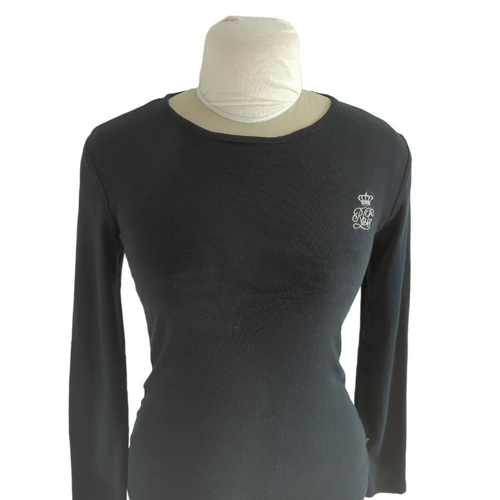 Lauren Ralph Lauren Long Sleeve Monogram Tee - Picture 4 of 5